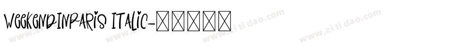 WeekendInParis Italic字体转换